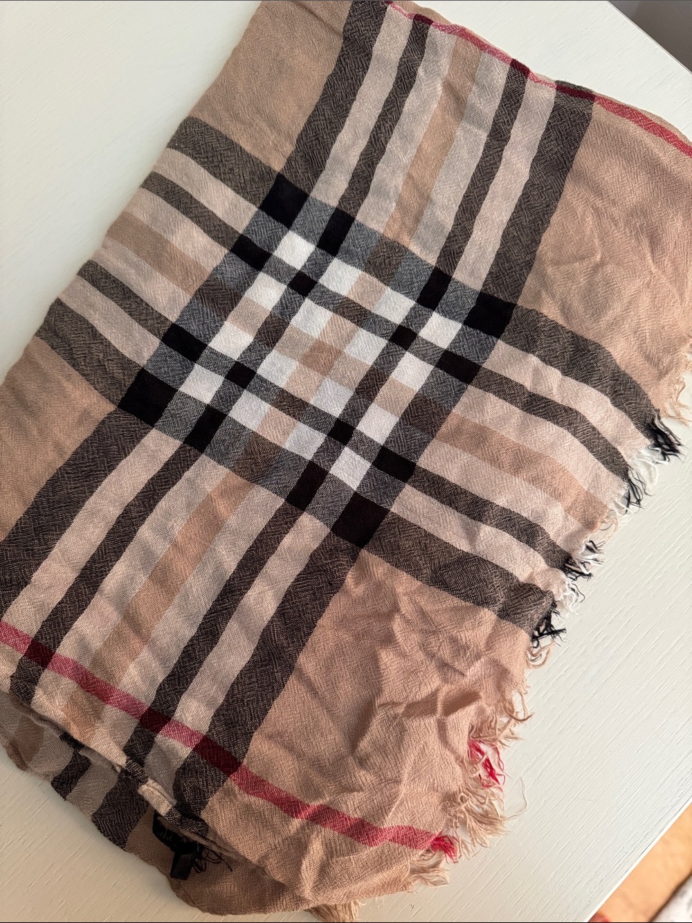 Inspired plaid scarf